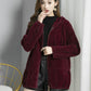 Autumn and Winter Models of Imitation Mink Velvet Fur Coat Loose Mink Fur Coat Women's Hooded Thickening