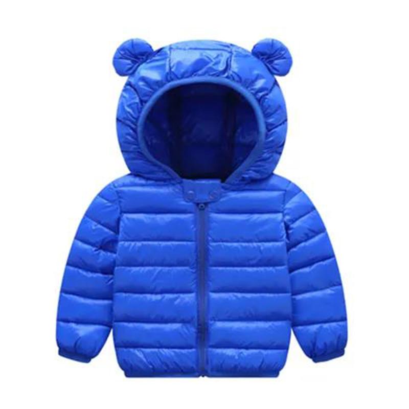Middle and Small Children's Padded Jacket Short Newborn Infant Padded Jackets Lightweight Down Padded Jacket Plus Velvet Thick Warm Coat