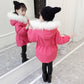 Girls Jacket Winter Cotton Jacket Hooded Coats for Girls Kids Outerwear Christmas Present