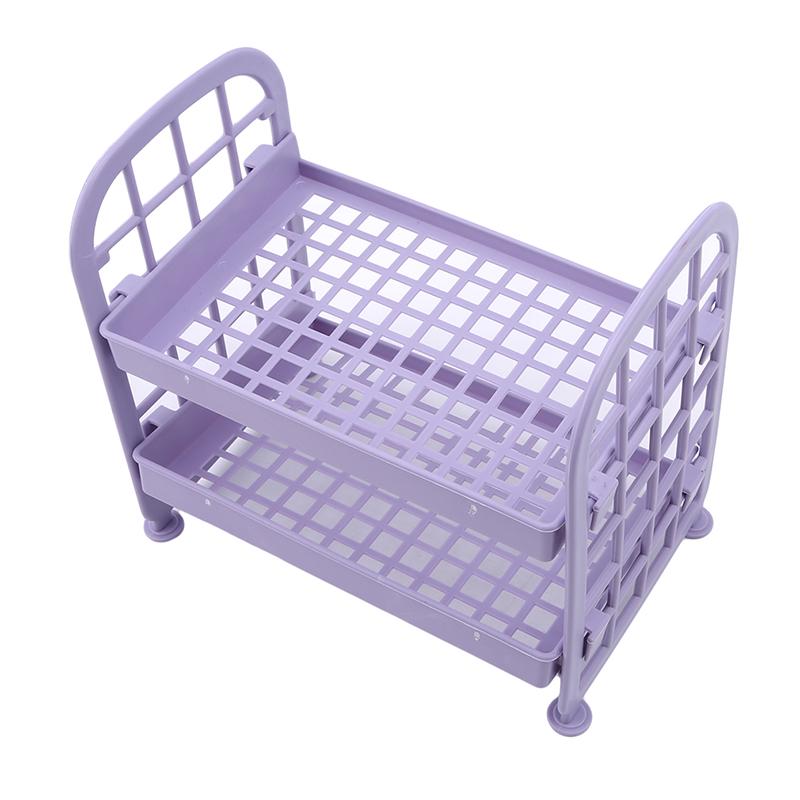 Multifunction Double Layer Storage Holder For Kitchen Bathroom Makeup Organizer Display Shelf