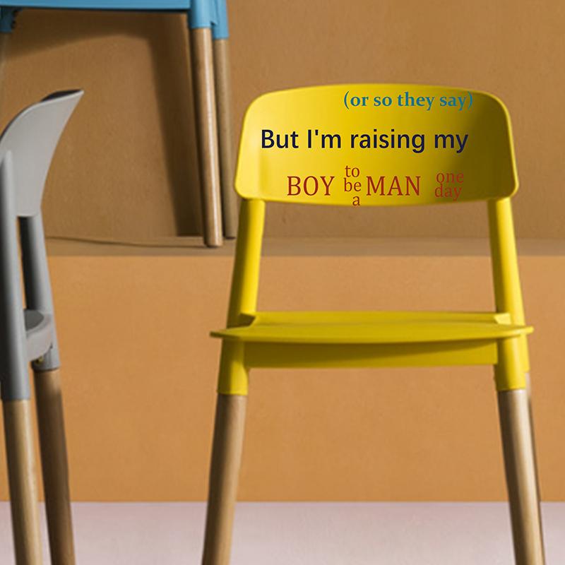 3 Set Boy's Time Out Chair Sticker Child Early Education Sticker Removable Chair Decoration Sticker for Home Decoration Christmas DIY Gift for Boy
