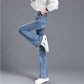 WTEMPO Flare Jeans High Waist Summer Women Casual Ladies Long Pants Bell Bottoms Jeans Denim Trousers