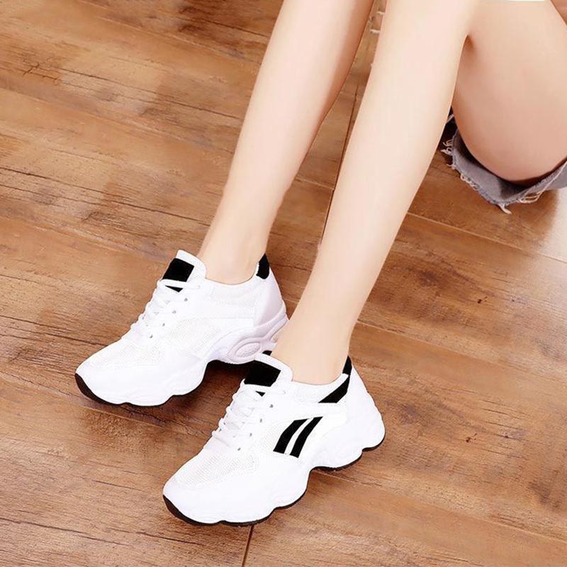 Platform Comfortable Travel Running Shoes Casual Student Breathable Sneakers All-match Women's Walking Sneakers