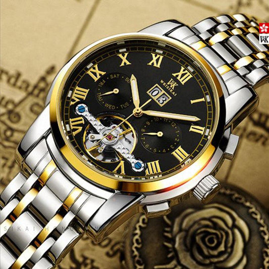 Automatic Watch Men Skeleton Tourbillon Mechanical Watch Sport Waterproof Automatic Watch Clock Man