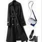 Windbreaker Women's Mid-length Spring and Autumn Slim Fit and Thin Temperament with Lining Coat Simple Women's Coat