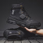 Martin Boots Men's Leather Cotton Shoes Wild Snow Boots High Help Tooling Boots