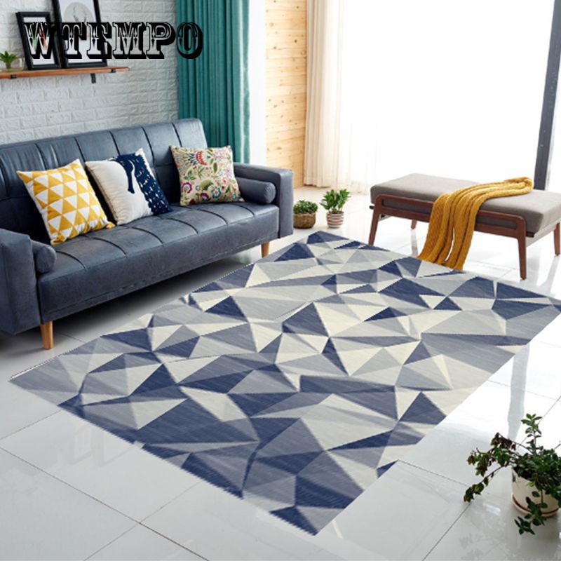 Modern Metal Carpet Geometric Bedroom Carpets for Living Room Rug Parlor Fashion Decor Mats