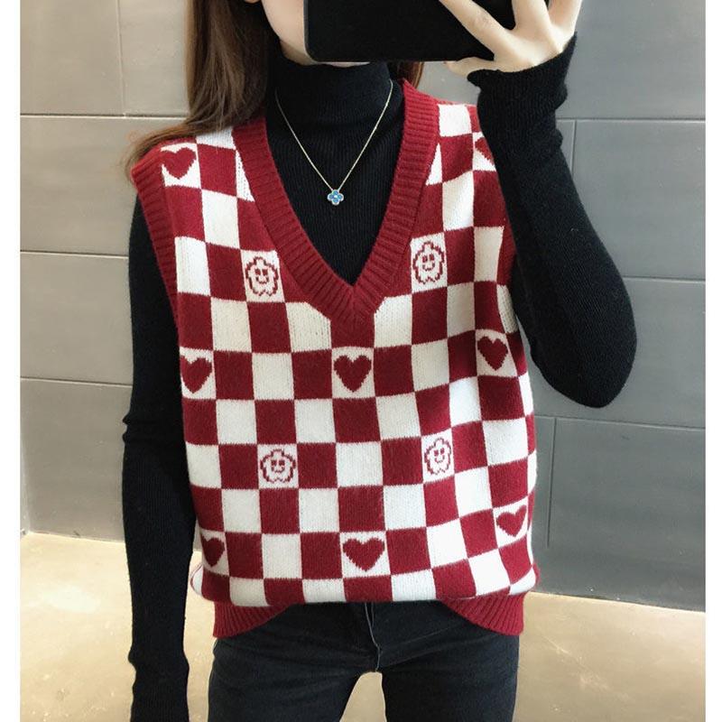 Knitted Vest Women's Spring and Autumn Style Western Style Trendy Outerwear Sweater