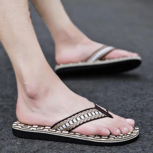 Summer Men's Slippers Flip-flops Non-slip Soft Bottom Outside Wear Beach Sandals
