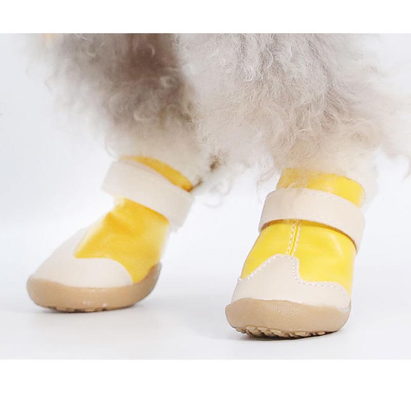 Dog Shoes Teddy Dog Cat Walking Shoes Puppy Shoes  Waterproof Boots Winter Plus Velvet Pet Shoes Comfy Warm Windproof Dog Wear-resistant Boots Shoes
