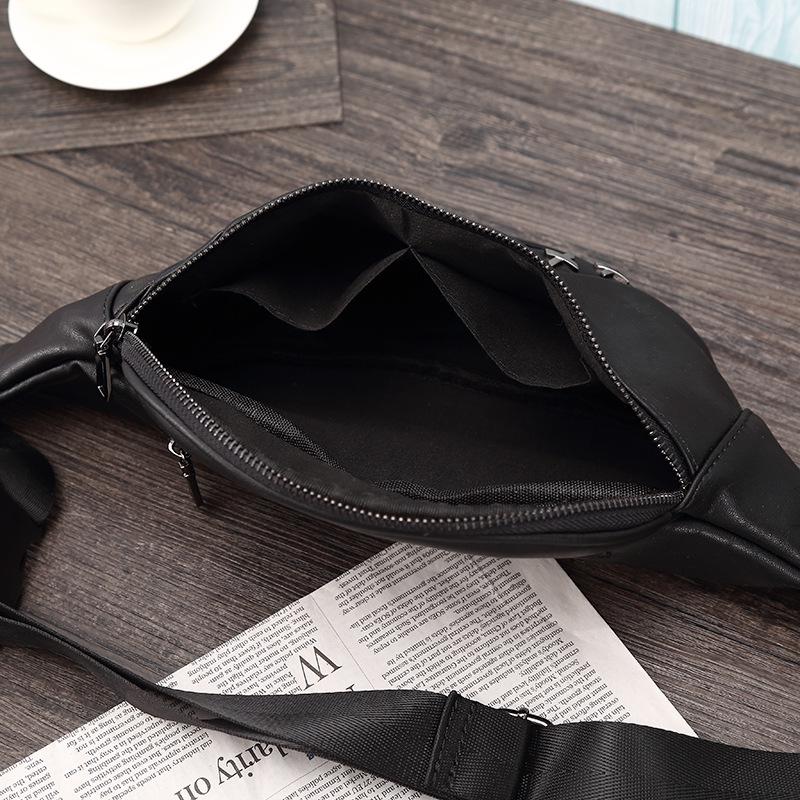 Waist Bag Men's Waterproof Black Multi-function Rivet Crossbody Outdoor Sports Travel Shoulder Bag