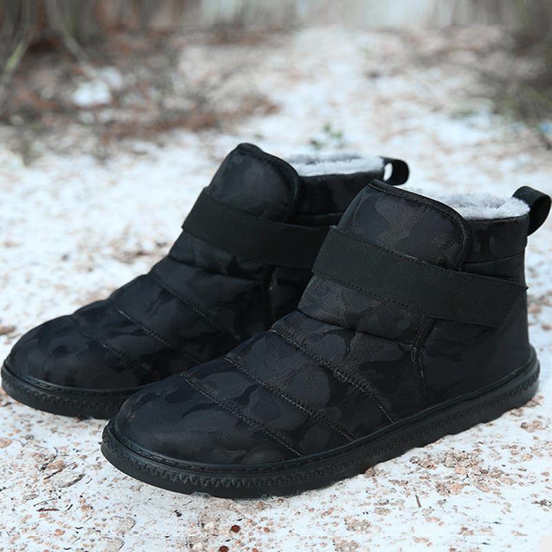 Winter Waterproof Warm Snow Boots Men and Women Cotton Shoes Warm Large Size Flat Heel Boots