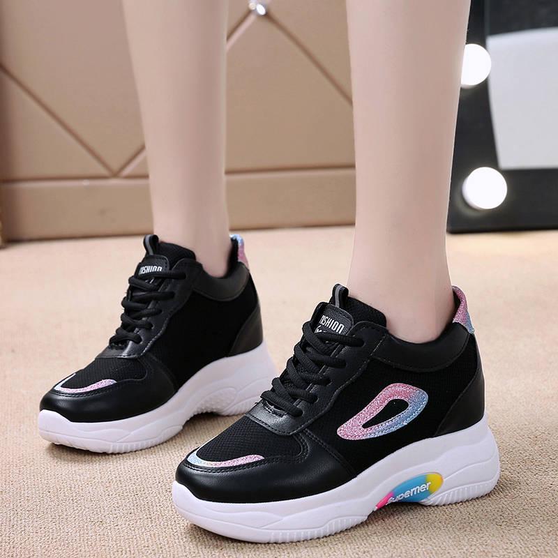Women Shoes White Sneakers Women Vulcanize Shoes Platform Chunky Sneakers Casual Dad Shoes Basket