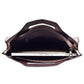 Business Briefcase Men Vintage Brown Leather Zipper Styling Tote Shoulder Diagonal Computer Bag