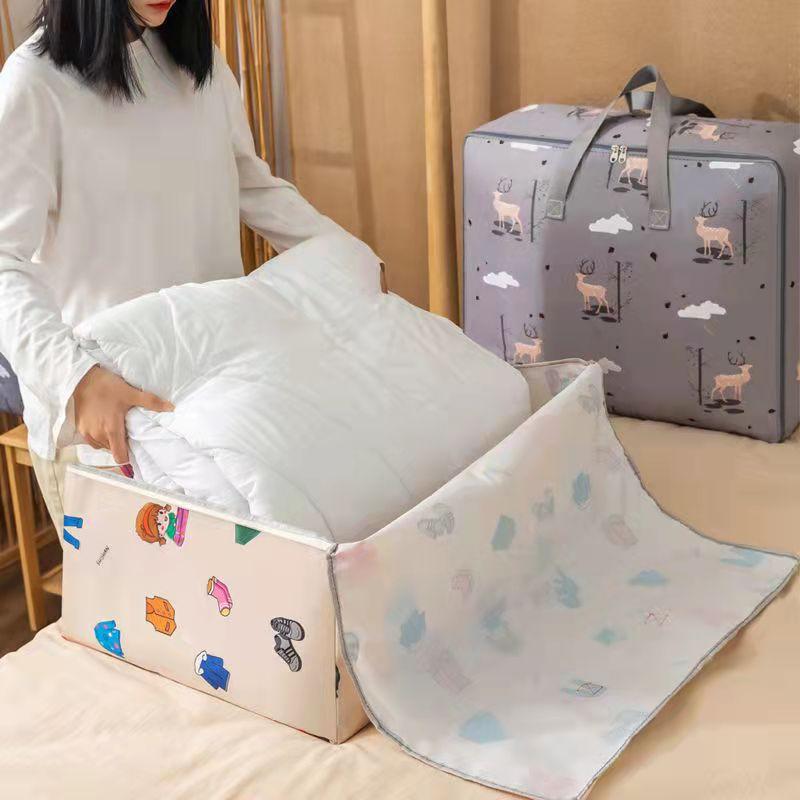 Oxford Cloth Extra Large Quilt Storage Bag Thickened Moisture-proof Travel Tote Bag Clothes Home Organize Luggage Bag Closet Organizer