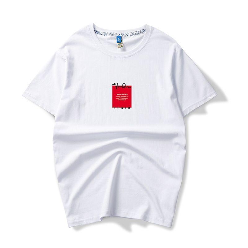 Summer Fashion Men's Cotton T-shirt Casual Short-sleeved Top T-shirt