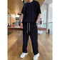 Stretch Silky Drape Louver Summer Thin Section Breathable Comfortable Loose Casual Suit Men