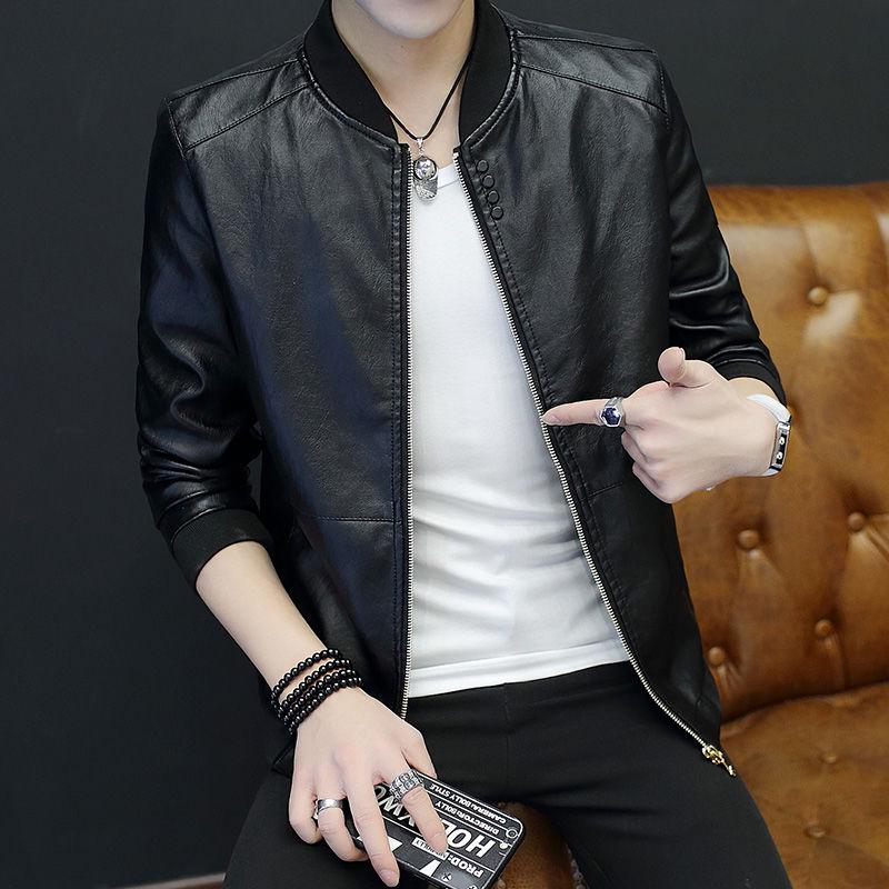 Men's Casual Jacket Leather Jacket Large Size Men's Jacket Spring and Autumn Leather Jacket