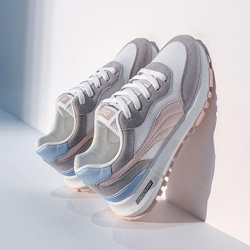 Spring  Summer Mesh Forrest Shoes Female Students Korean Version  All-match Casual Sports Shoes Soft Bottom Breathable Lightweight Running Shoes