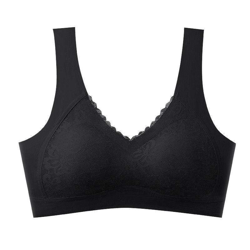 Natural Latex Women Sport Bra Large Size Underwear Women No Rims Gather Sports Vest Sleep Bra Anti-sagging Soft comfortable