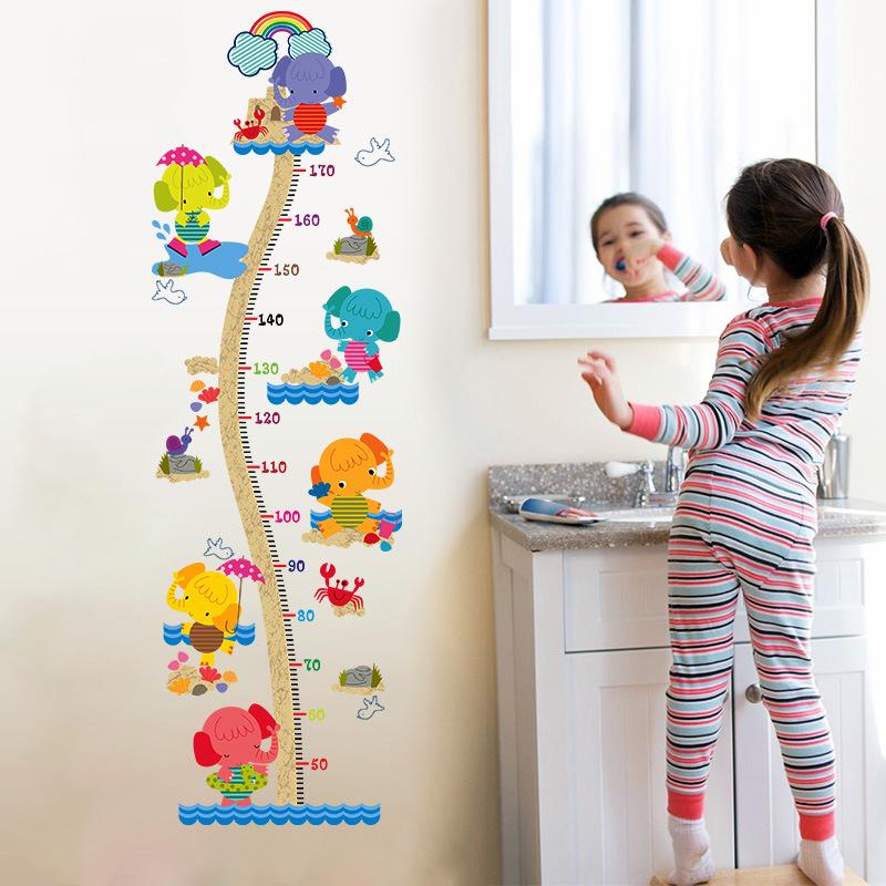 Self-adhesive Bedroom Measurement Small Animals Height Stickers