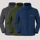 Middle-aged Elderly Men's Polar Fleece Sports Jacket Spring and Autumn Stand Collar Loose Outdoor Casual Sweatshirt Fleece Solid Color Short Top