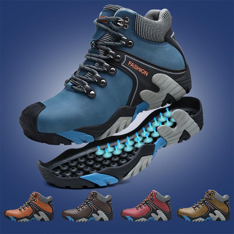 Men's Cotton Shoes Hiking Anti-skiing Shoes Warm Plus Velvet Martin Boots Waterproof Cotton Shoes