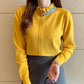 Autumn and Winter Pullover Loose-fitting Outer Wear Fashionable Bottoming Shirt Long-sleeved Knitted Female Top