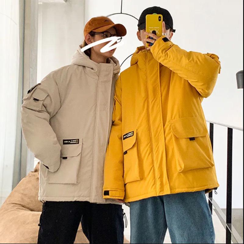 Cotton-padded Jacket Men's Padded Jacket 2021 New Student Loose Padded Jacket Winter Trend Down Padded Jacket Men