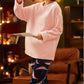 Spring and Autumn Flannel Loose Women's Pajamas Autumn and Winter Thickening and Velvet Warm Coral Fleece Home Service Suit