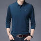 Long-sleeved POLO Shirt, Lapel Thin Bottoming Shirt, Business Casual Solid Color POLO Shirt, Suitable for Young and Middle-aged Men