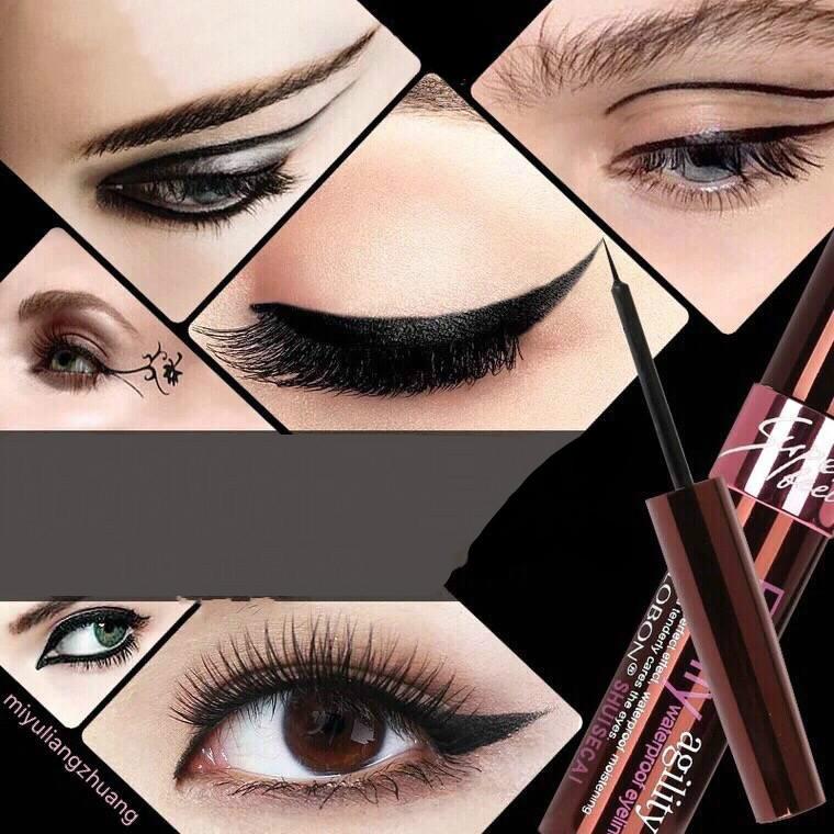 Waterproof Silky Eyeliner Liquid Eyeliner Soft Tip Pen Black Beginner Big Eyes Set Makeup Lasting