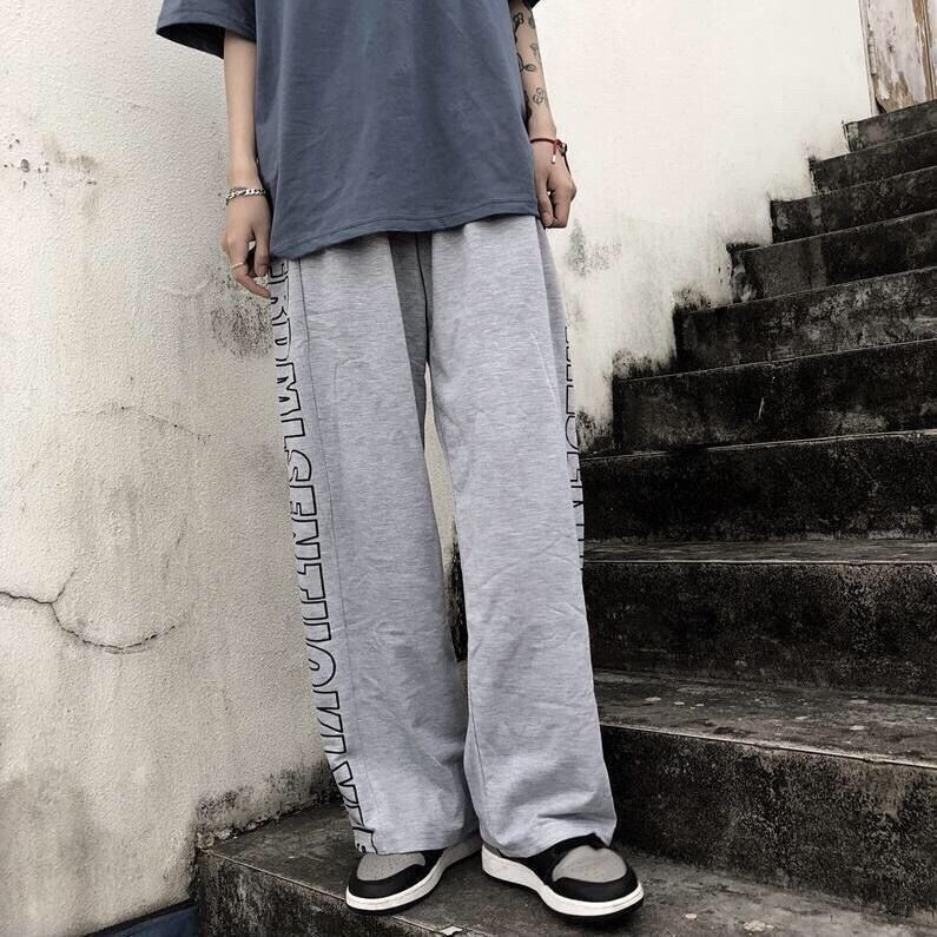 Spring and Autumn Korean Sports Casual Pants Loose Straight Letter High Street Boys and Girls' Pants