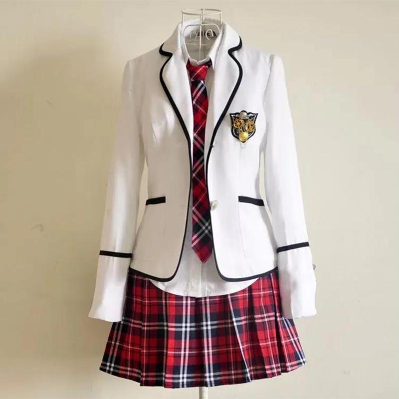 Children's School Uniform Clothing and Long Sleeved Chorus of Primary School Students Reading British Student School Uniforms