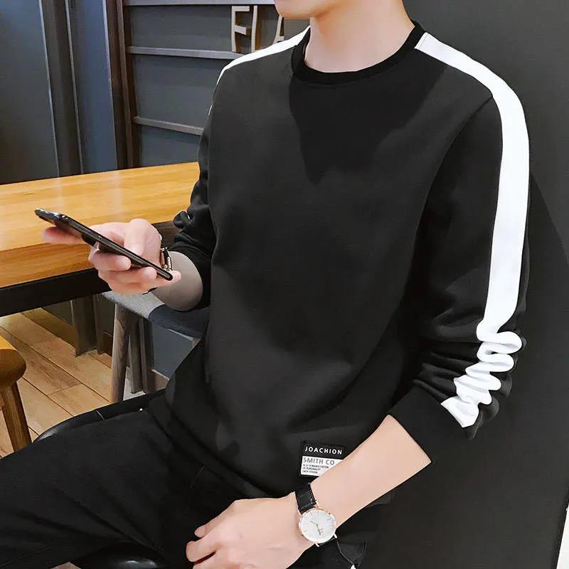 Sweater Men's Winter Warm and Comfortable Top Casual Round Neck Long-sleeved T-shirt Pullover Bottoming Shirt