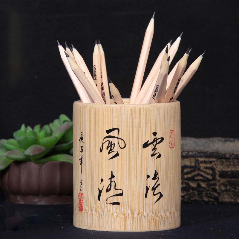 Creative Bamboo Pen Holder Handmade Retro Chinese Style Pen Holder