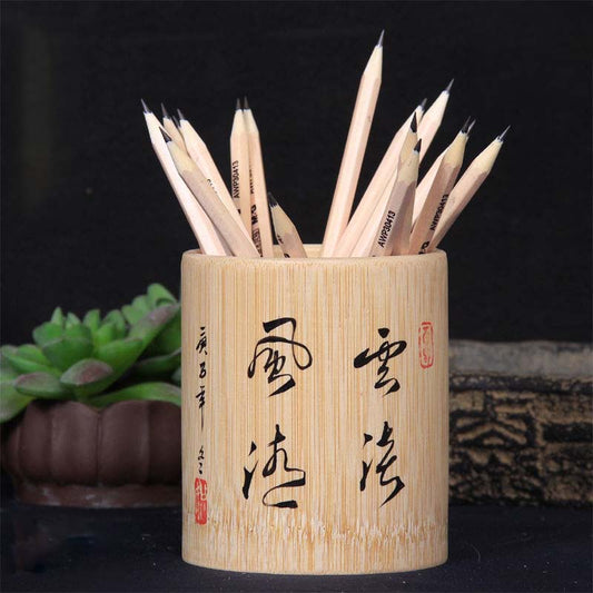 Creative Bamboo Pen Holder Handmade Retro Chinese Style Pen Holder