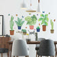 Cartoon Tropical Potted Wall Sticker Living Room Bedroom Children Room Wall Decoration removable