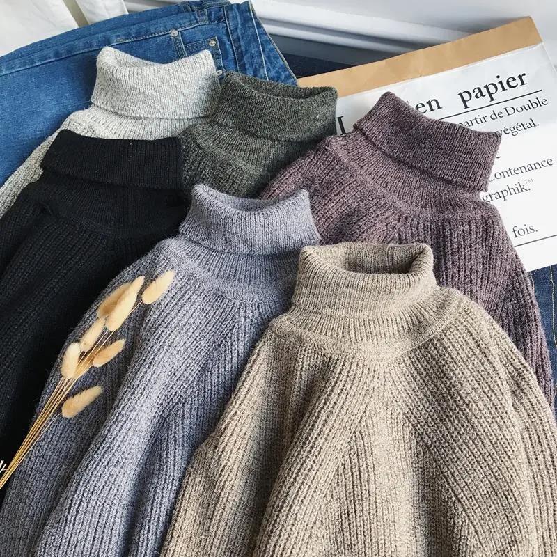 Turtleneck Sweater Men Loose Pullover Knitwear Keeps Warm and Comfortable In Winter