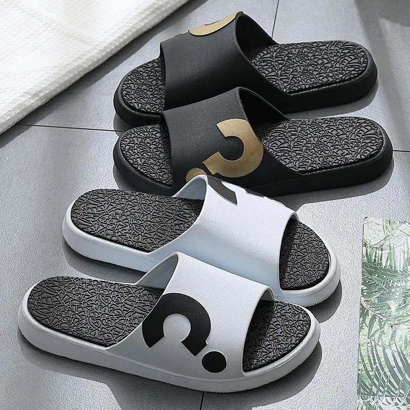 Men's Slippers Non-slip Heavy-bottomed Plastic Bath Bathroom Four Seasons Summer Outer Wear Sandals and Slippers