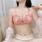 High-quality Small-chested Gather Bra Women's Underwear Thin Section No Steel Ring Bra Embroidery Breast Adjustment Breathable Beauty Back Bra