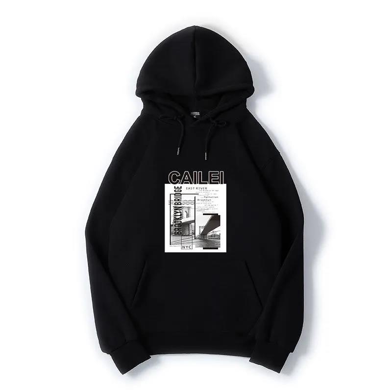 Hooded Sweater Men's and Women's Autumn and Winter Thick Cotton Jackets To Keep Warm Versatile and Handsome Loose Plus Fleece Tops