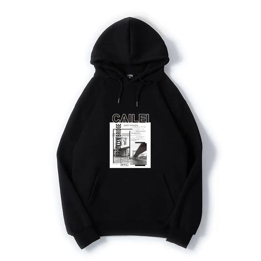 Hooded Sweater Men's and Women's Autumn and Winter Thick Cotton Jackets To Keep Warm Versatile and Handsome Loose Plus Fleece Tops