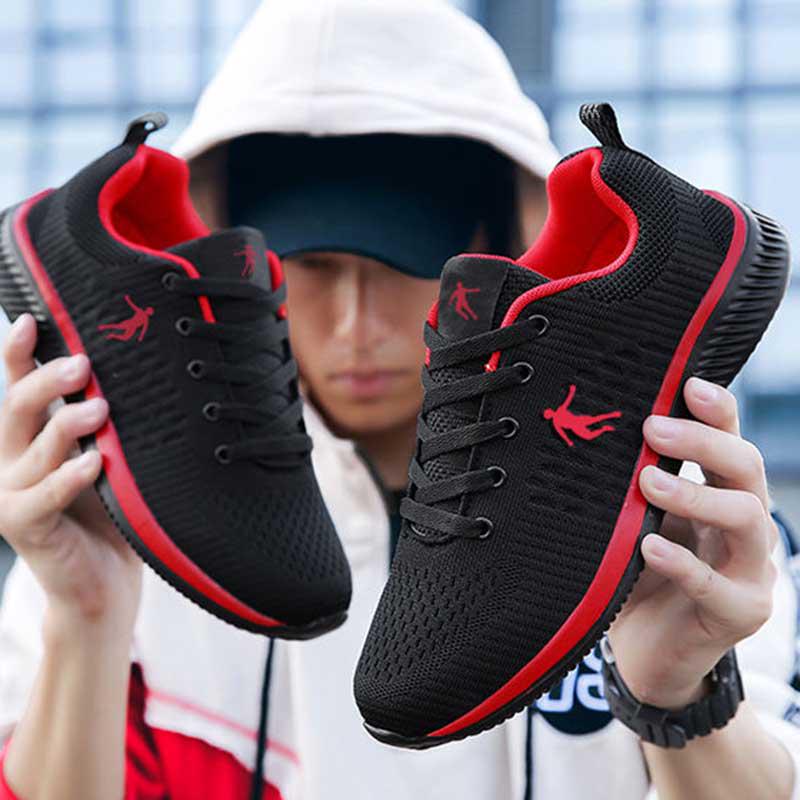 38-45 Men Black Sneakers Wear-resistant Basketball Shoes Breathable Deodorant Outdoor Running Shoes