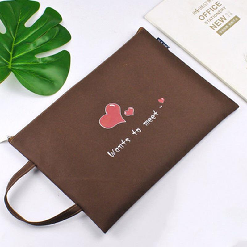 Multi-layer Waterproof Student Portable Tutoring Bag Large-capacity A4 Zipper File Bag Textbook Storage Bag Carrying Book Tutoring Bag