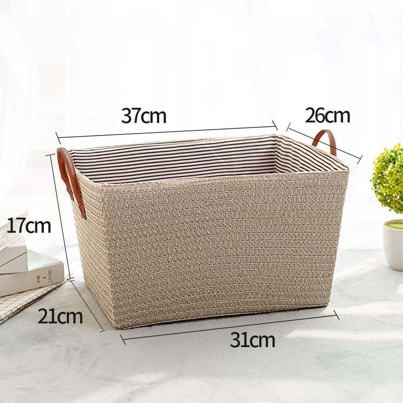 Household Woven Basket Large Size Dirty Clothes Storage Basket Toy Snack Storage Box