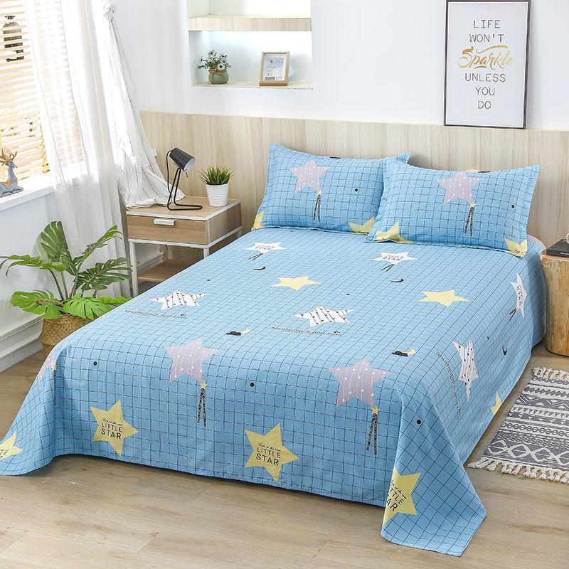 Three-piece Bedding Set Thick Cotton Sheets Cotton Twill Sheets Pillowcases Cotton Fabrics Warm and Breathable Sweat-absorbing Exquisite and Simple