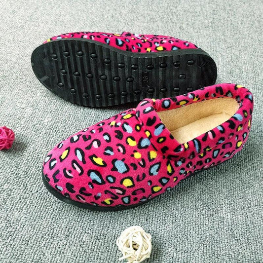 Women's Winter Beijing Craft Cloth Shoes Home Shoes Indoor Casual Soft Sole Leopard Print Women's Cotton Shoes
