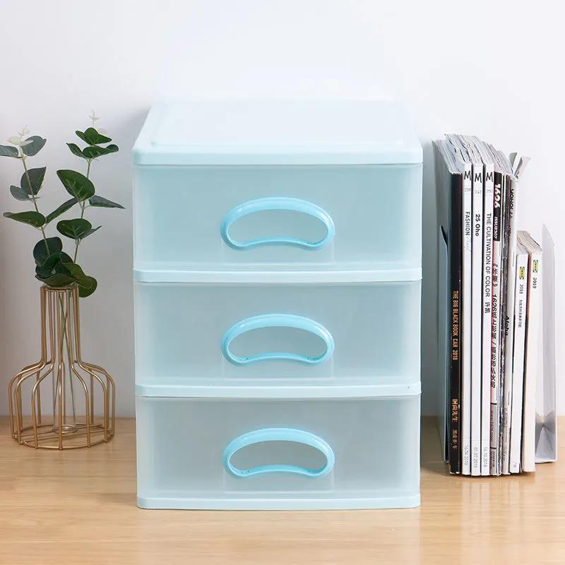 White Transparent Multi-layer Drawer Storage Box Plastic Small Storage Cabinet Office Desktop Storage Debris Storage Box