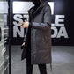Winter Mid-length Padded Jacket Men's Thick Plus Size Down Padded Jacket Korean Style Loose Hooded Padded Jacket Men's Trend